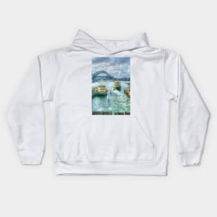 Sydney Harbour from Circular Quay Kids Hoodie